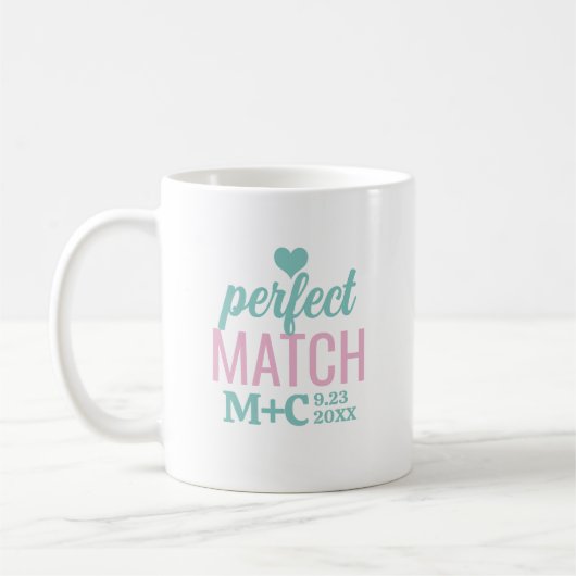 Perfect Match Bruidsfeest Trouwdag Koffiemok (Links)