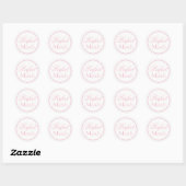 "Perfect Match" bruiloft Sticker Blush Pink (Vel)