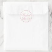"Perfect Match" bruiloft Sticker Blush Pink (Tas)