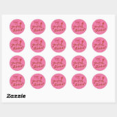 Perfect Match Bruiloftsfeest voor de Bruid Ronde Sticker (Vel)