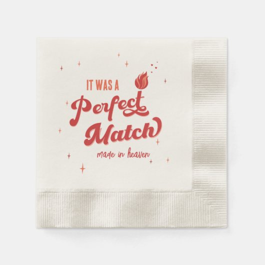 Perfect Match Bruiloftsfeestje Servet (Voorkant)