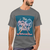 Perfect Match Burning Hearts Mannen Tshirt (Voorkant)