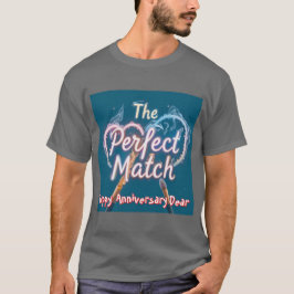 Perfect Match Burning Hearts Mannen Tshirt