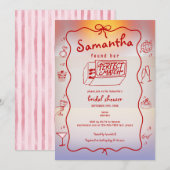 Perfect Match Doodle Sunset Coquette Vrijgezellenf Kaart (Voorkant / Achterkant)