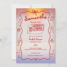 Perfect Match Doodle Sunset Coquette Vrijgezellenf Kaart