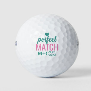 Perfect Match Douche Bruidsfeest Trouwgunsten Golfballen