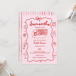 Perfect Match Hand Drawn Coquette Vrijgezellenfees Kaart