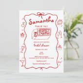 Perfect Match Hand Drawn Coquette Vrijgezellenfees Kaart (Staand voorkant)