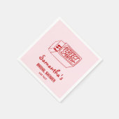 Perfect Match Hand Drawn Coquette Vrijgezellenfees Servet (Hoek)