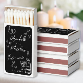 Perfect Match Hand Getekende Trouw Matchbox