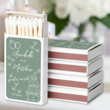 Perfect Match Hand Getekende Trouw Matchbox Favore