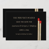 Perfect Match Invitation Save The Date (Voorkant / Achterkant)
