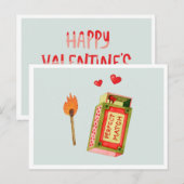 Perfect Match | Kute Waterverf Valentijn Feestdagenkaart (Voorkant / Achterkant)