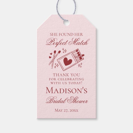 Perfect Match Lucifer Bridal Shower Favor Cadeaulabel (Voorkant)