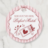 Perfect Match Lucifer Bruiloft Cirkelsjablone Bedankjes Labels (Achterkant)