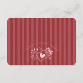 Perfect Match Made in Heaven Pink Bridal Registry Informatiekaartje (Achterkant)