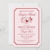 Perfect Match Made in Heaven Pink Bridal Shower Kaart (Voorkant)