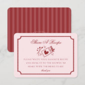 Perfect Match Made in Heaven Pink Share a Recipe Informatiekaartje (Voorkant / Achterkant)