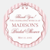 Perfect Match Matchbox Bridal Shower Circle Ronde Sticker (Voorkant)