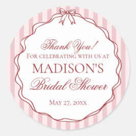 Perfect Match Matchbox Bridal Shower Circle Ronde Sticker