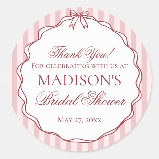 Perfect Match Matchbox Bridal Shower Circle Ronde Sticker (Voorkant)