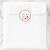 Perfect Match Matchbox Bridal Shower Envelope Seal Ronde Sticker (Tas)