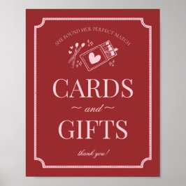 Perfect Match Matchbox Bruiloft Cards & Cadeaus Poster