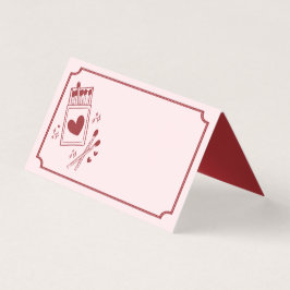 Perfect Match Matchbox Trouwdag Place Card Kaart
