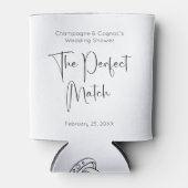 Perfect Match Modern Script Trouwdouche Blikjeskoeler (Voorkant)