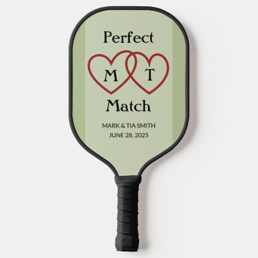 Perfect Match Monogram Blue Pickleball Paddle (Achterkant)