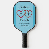 Perfect Match Monogram Blue Pickleball Paddle (Voorkant)