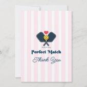 Perfect Match Pickleball Bruidsfeest Foto Bedankkaart (Voorkant)