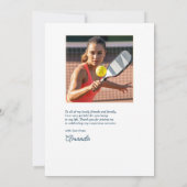 Perfect Match Pickleball Bruidsfeest Foto Bedankkaart (Achterkant)