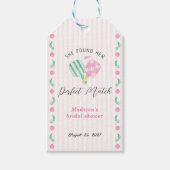 Perfect Match Pickleball Vrijgezellenfeest Welkom Cadeaulabel (Voorkant)