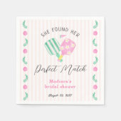 Perfect Match Pickleball Vrijgezellenfeest Welkom Servet (Voorkant)