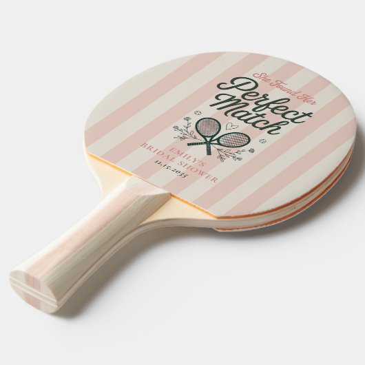 Perfect Match Social Club Tennis Bruidsjurk Shower Tafeltennisbatje (Voorkant Gekanteld)