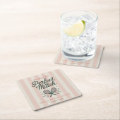 Perfect Match Social Club Tennis Bruiloft Kartonnen Onderzetters (Insitu)