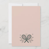 Perfect Match Social Club Tennis Bruiloftsshower Kaart (Achterkant)