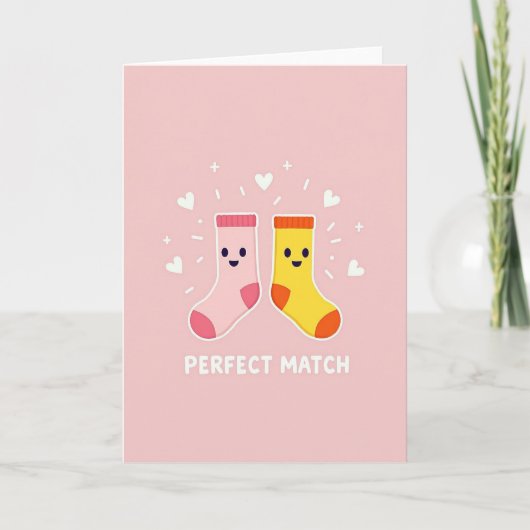 Perfect Match Socks Friend Card Kaart (Voorkant)