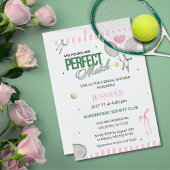 Perfect Match Tennis Bridal Shower Invitation  Kaart