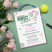 Perfect Match Tennis Bridal Shower Invitation  Kaart