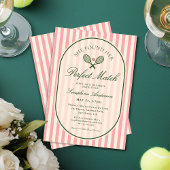 Perfect Match Tennis Bridal Shower Kaart