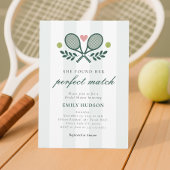 Perfect Match Tennis Bruids Douche Uitnodiging