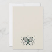 Perfect Match Tennis Bruids Douche Uitnodiging (Achterkant)