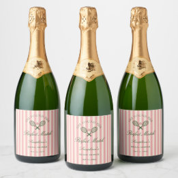 Perfect Match Tennis Bruidsfeest Sparkling Wijnetiket