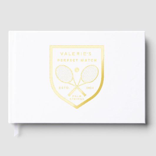 Perfect Match Tennis Bruidsmeisjes Fotogastenboek Gastenboek (Voorkant)