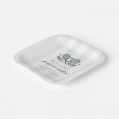 Perfect Match Tennis Bruiloft Feest Papieren Bordje (Gebogen)