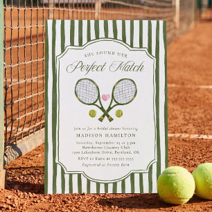 Perfect Match Tennis Bruiloftsfeest Kaart