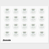Perfect Match Tennis Bruiloftsfeest Ronde Sticker (Vel)