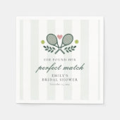 Perfect Match Tennis Bruiloftsfeest Servet (Voorkant)